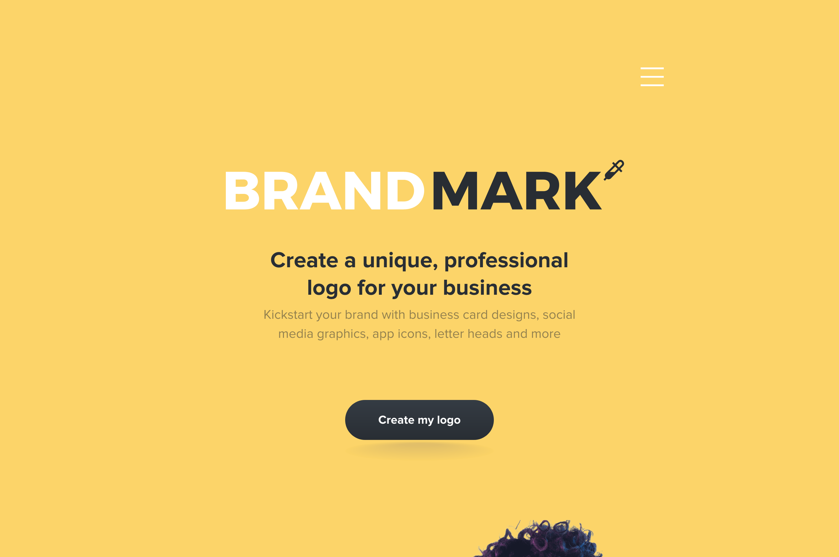 Brandmark Hero component screenshot