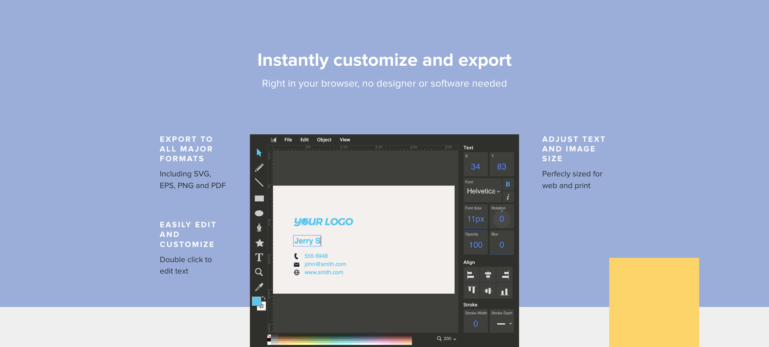 Brandmark Feature component screenshot
