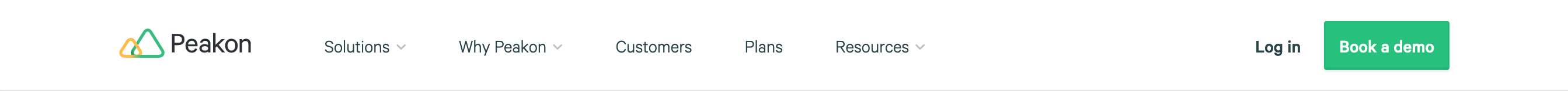 Peakon Header component screenshot
