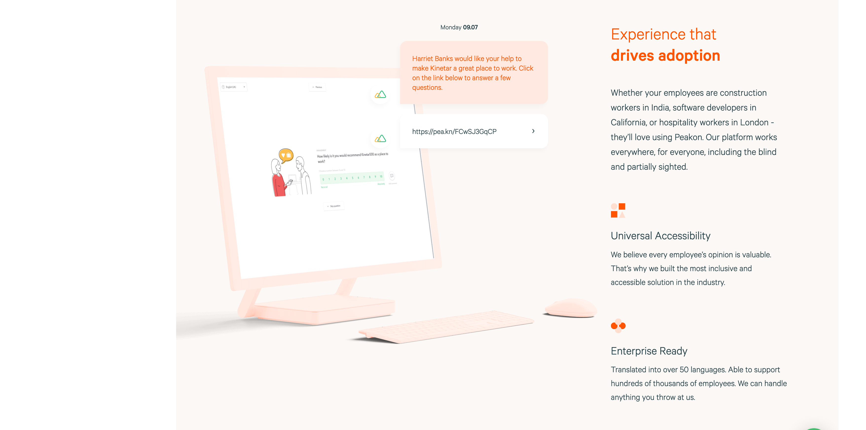 Peakon Feature component screenshot
