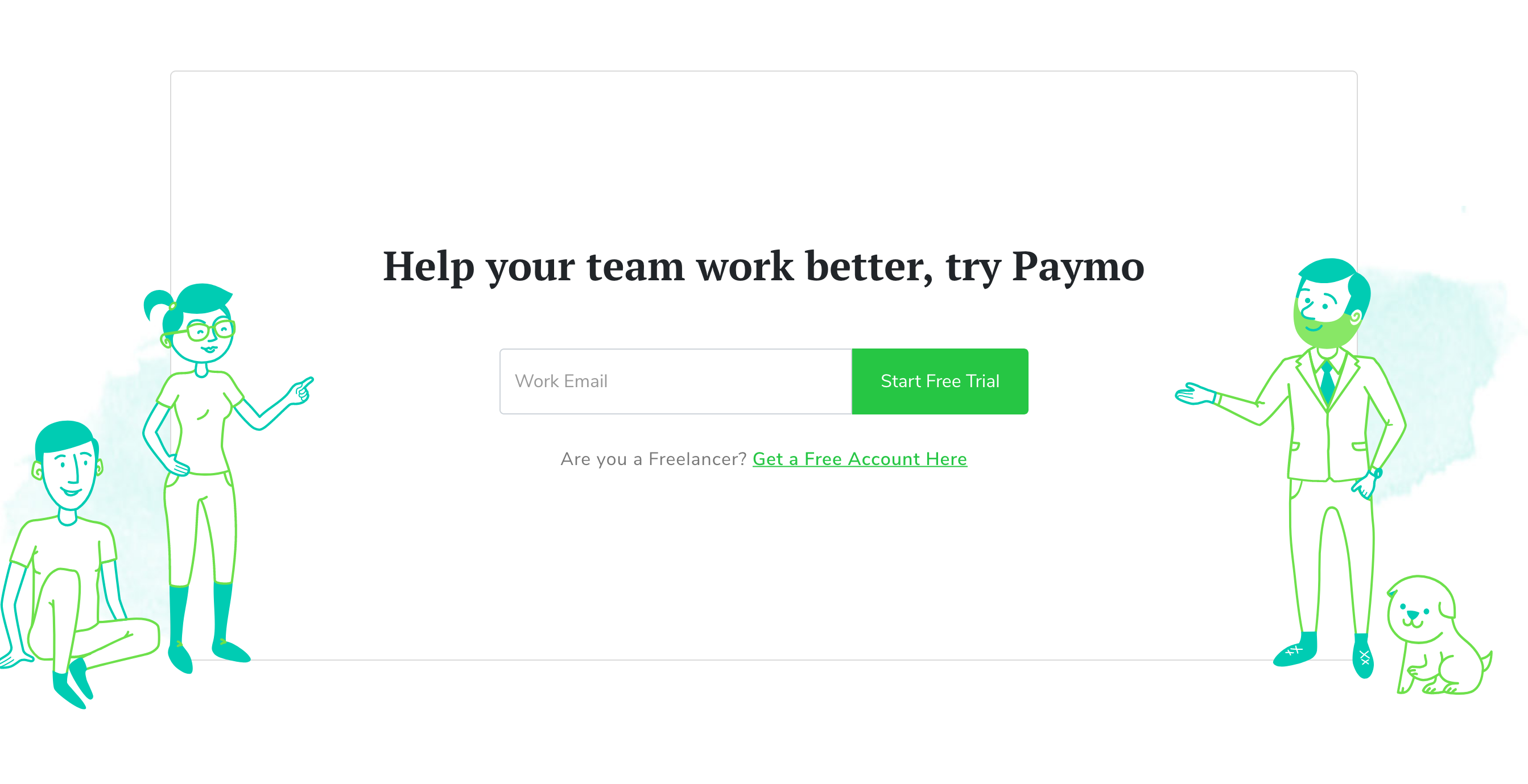 Paymo Signup component screenshot