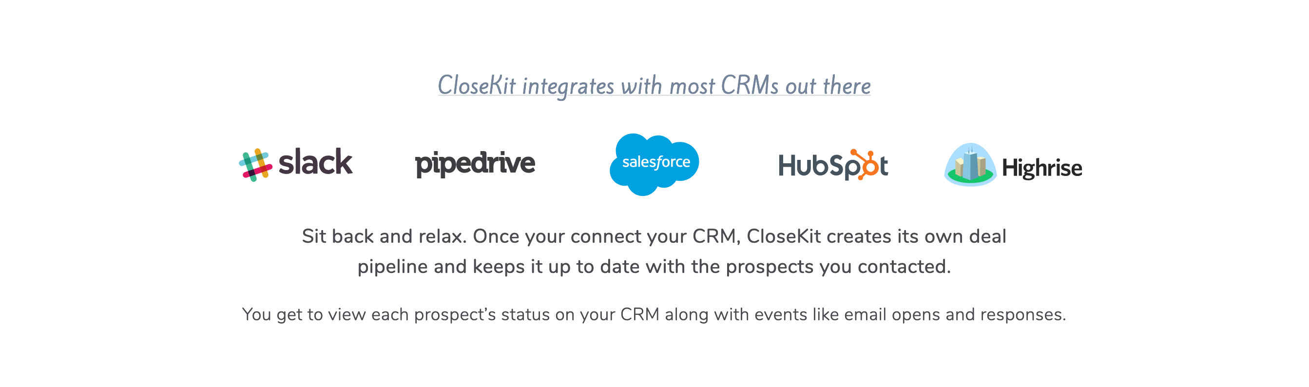 Closekit Intergrations component screenshot