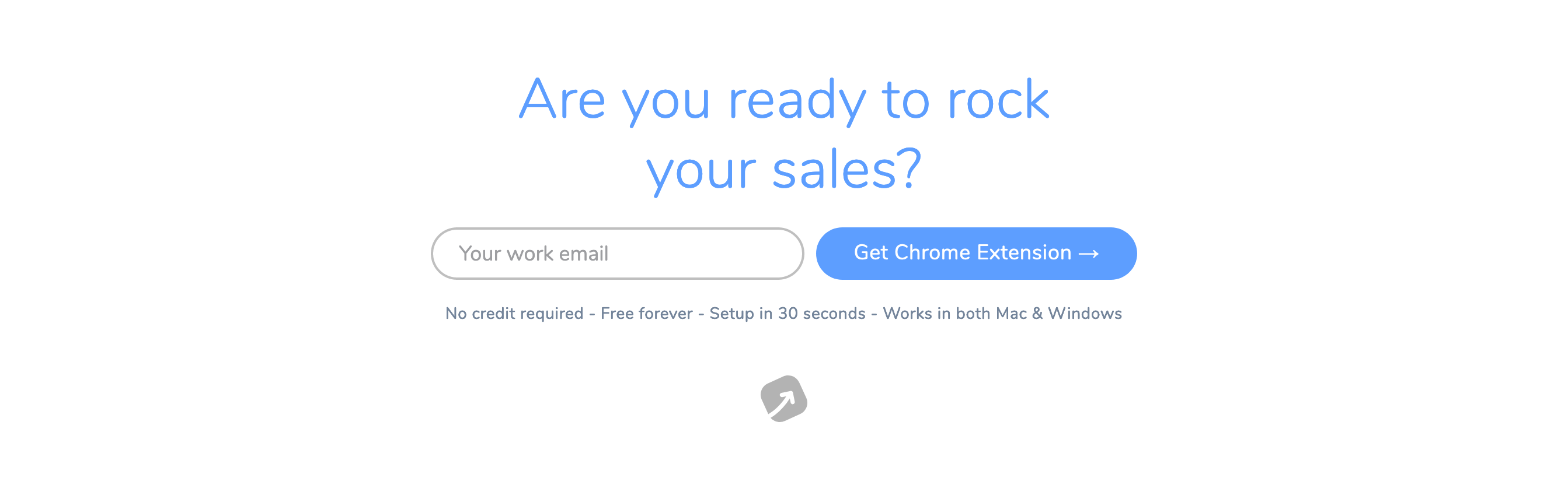 Closekit Signup component screenshot