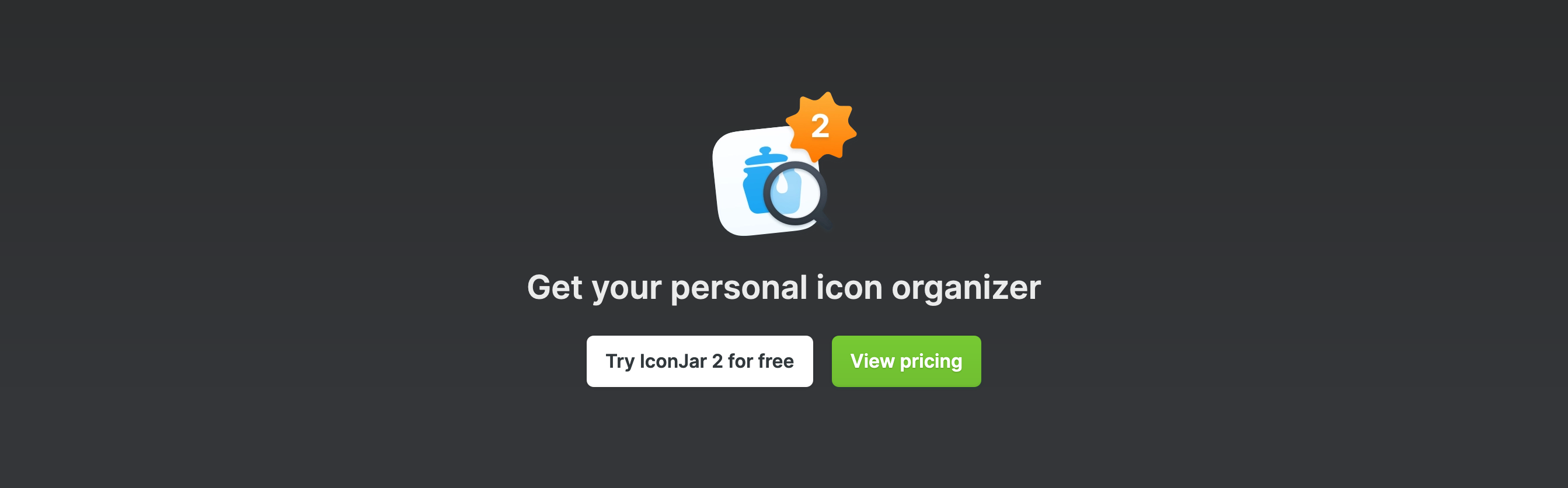 Geticonjar Call To Action component screenshot