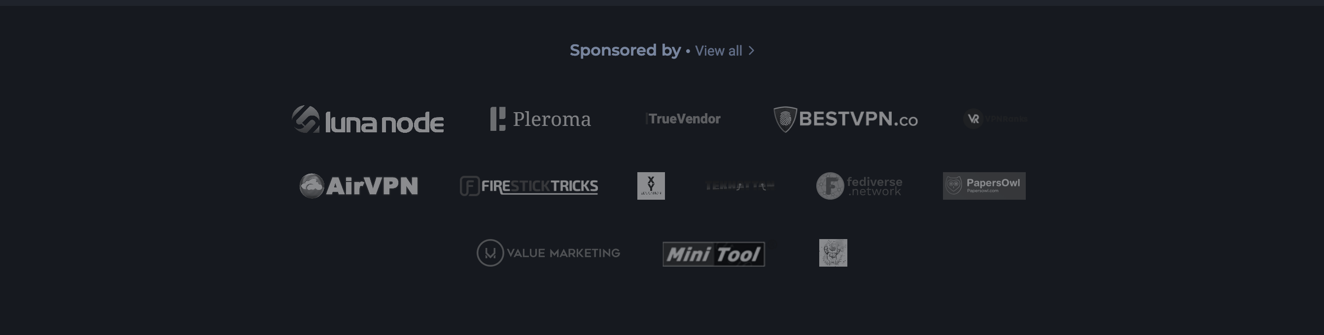 Mastodon Sponsors component screenshot