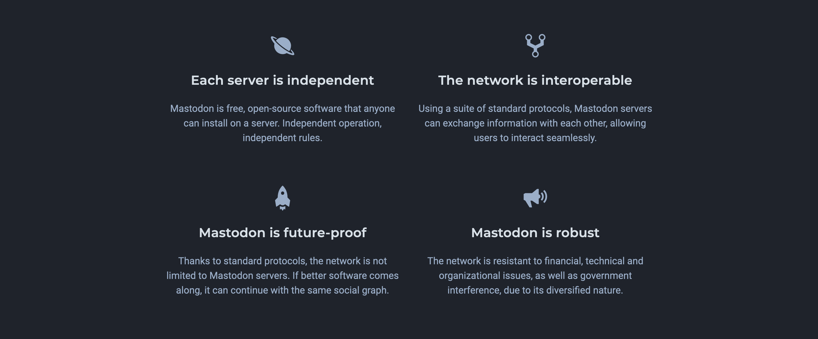 Mastodon Feature component screenshot