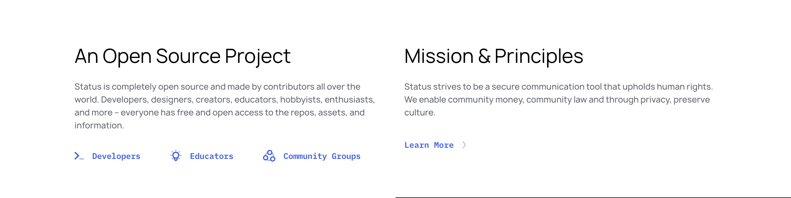 Status Content component screenshot