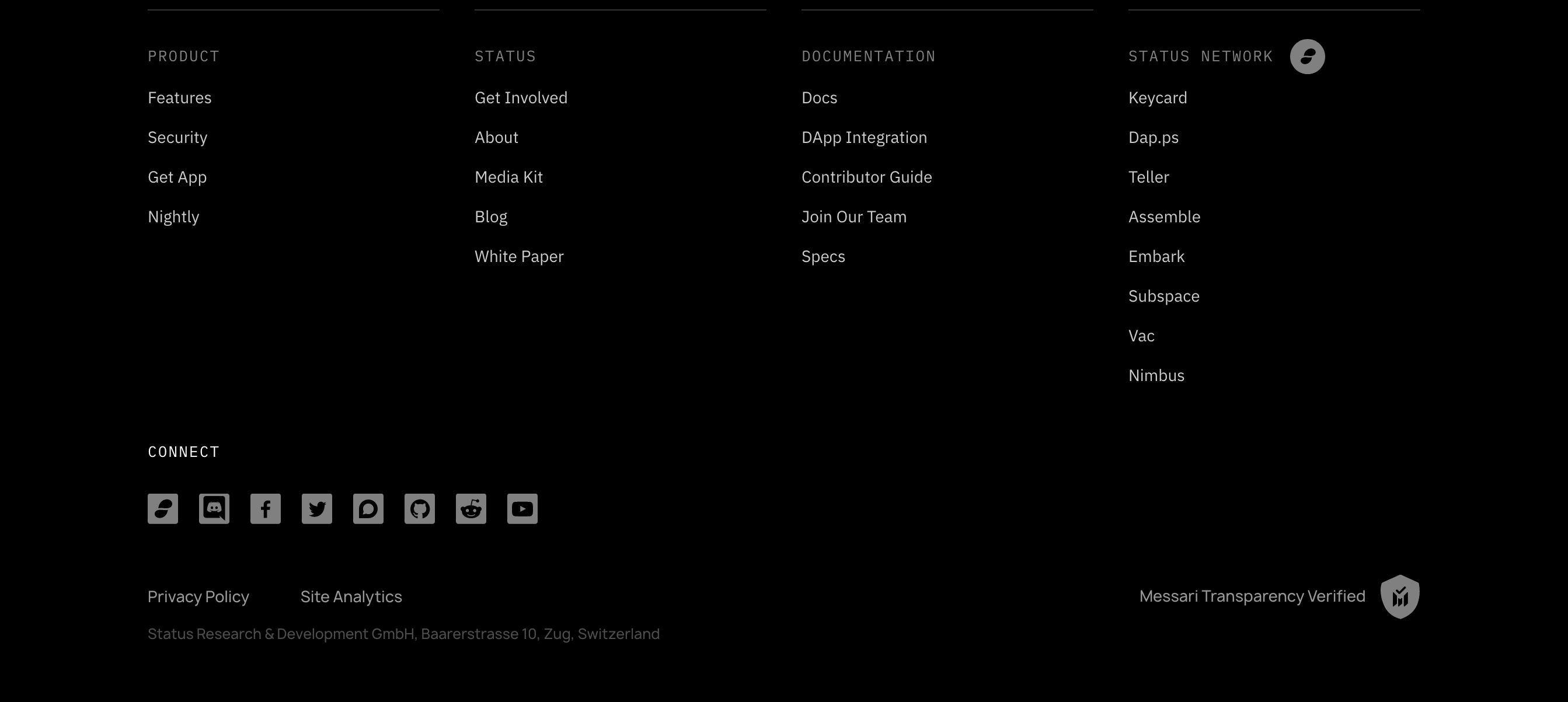 Status Footer component screenshot