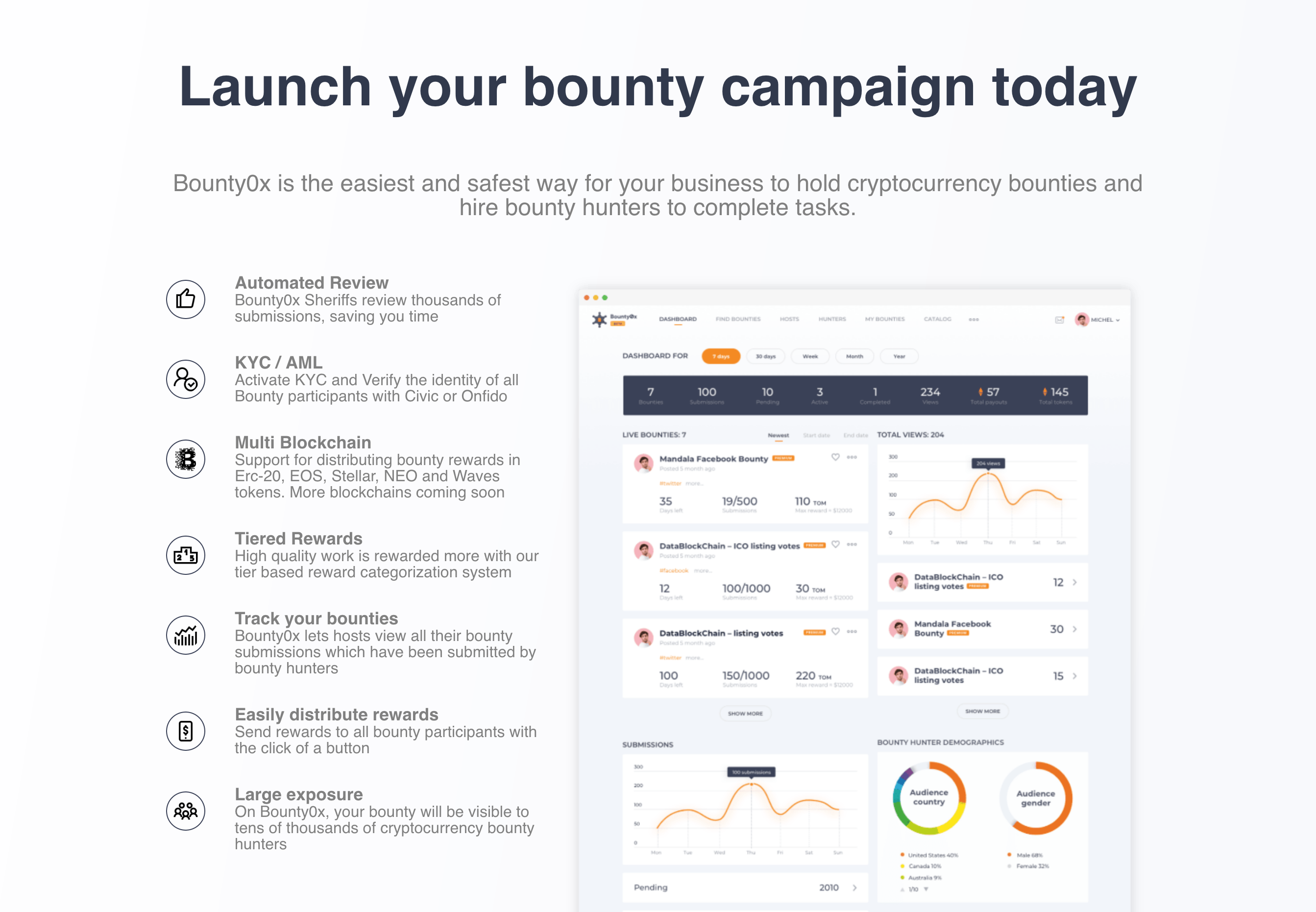 Bounty0x Feature component screenshot