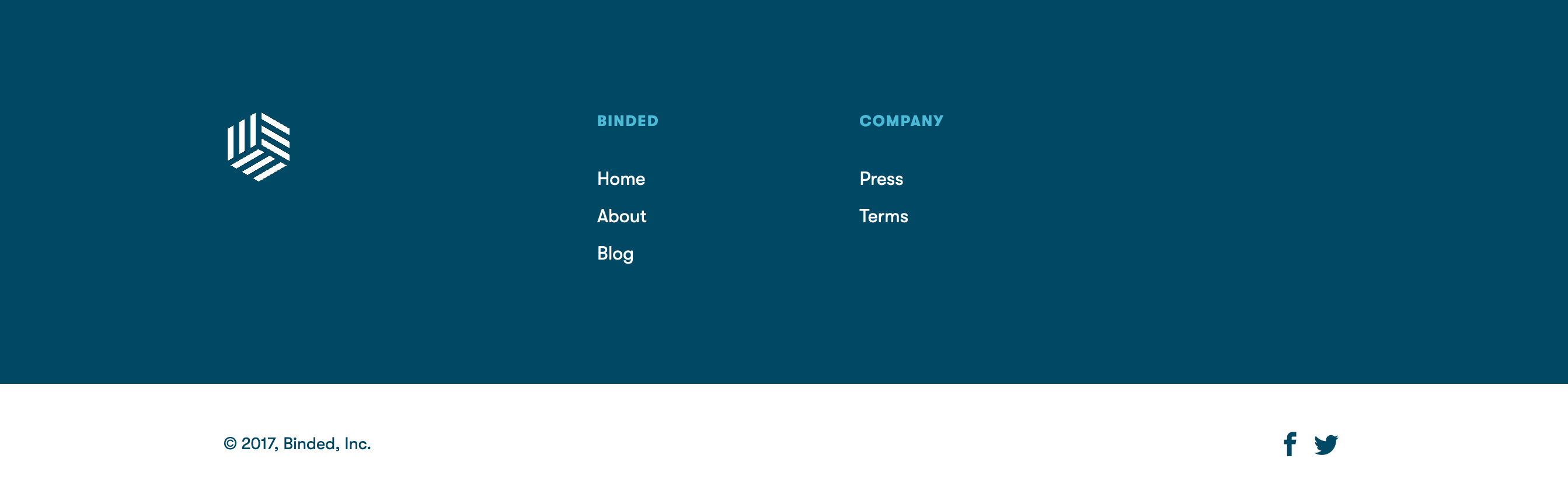 Binded Footer component screenshot