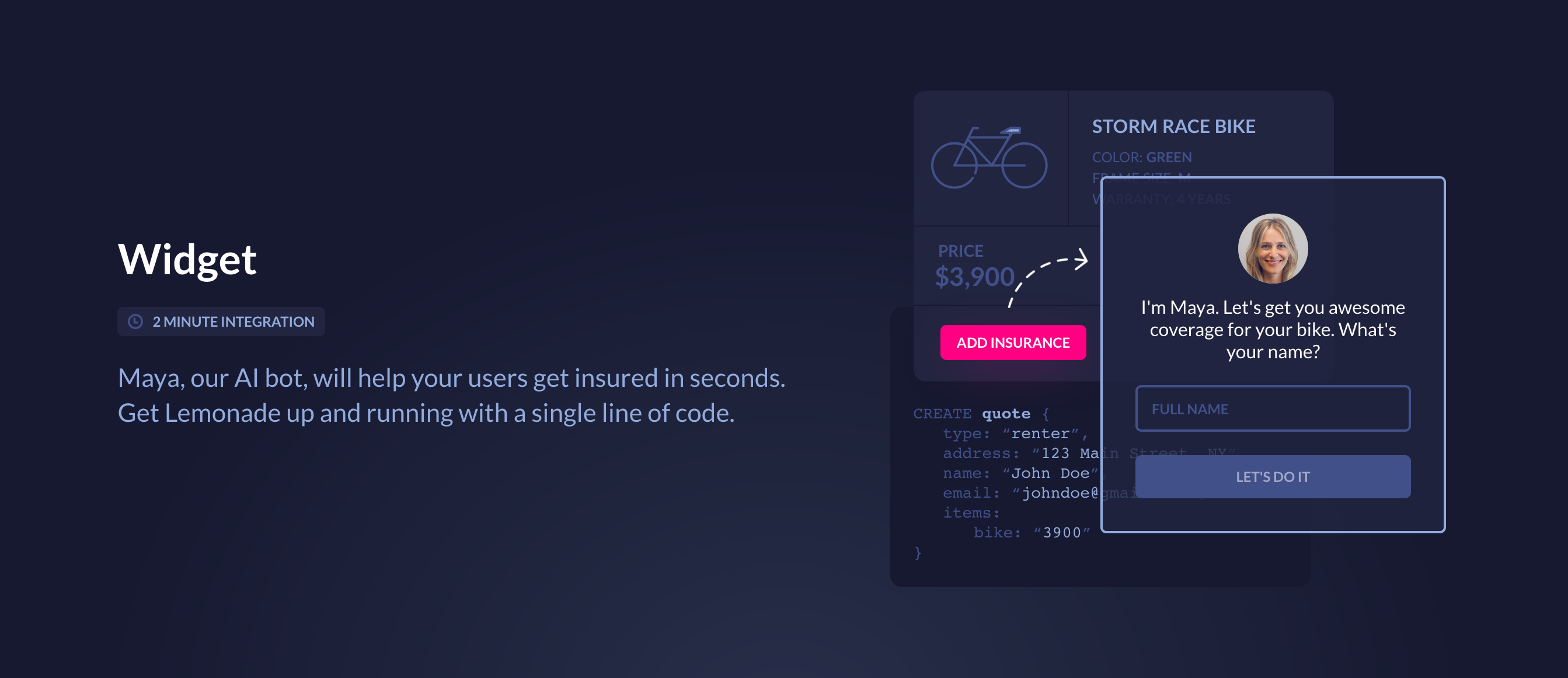 Lemonade Feature component screenshot