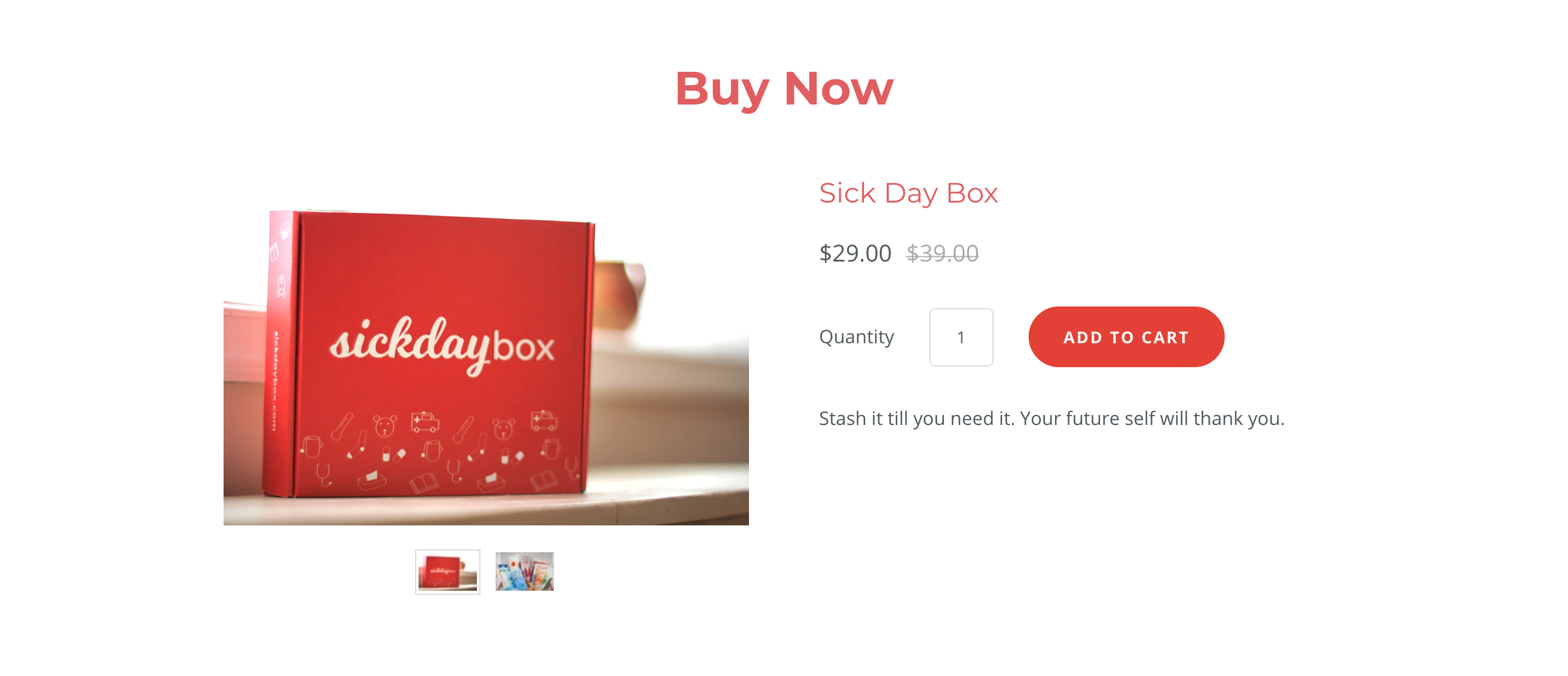 Sickdaybox Pricing component screenshot