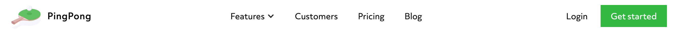 Pingpong Header component screenshot