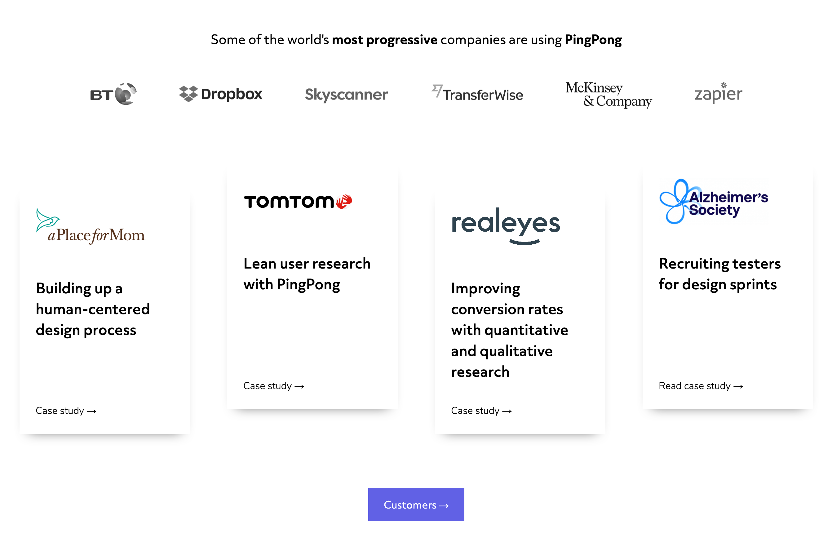 Pingpong Casestudies component screenshot