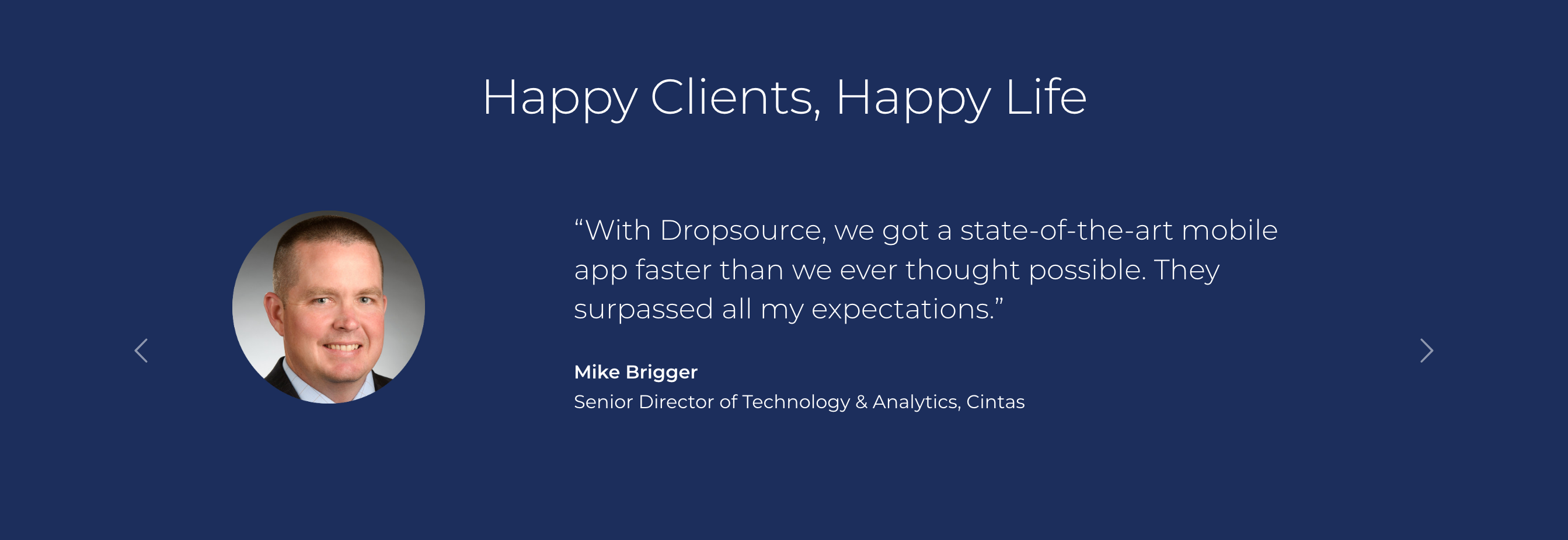 Dropsource Testimonial component screenshot