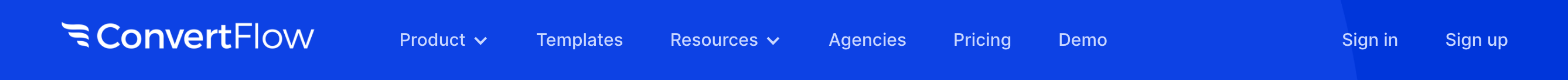 Convertflow Header component screenshot
