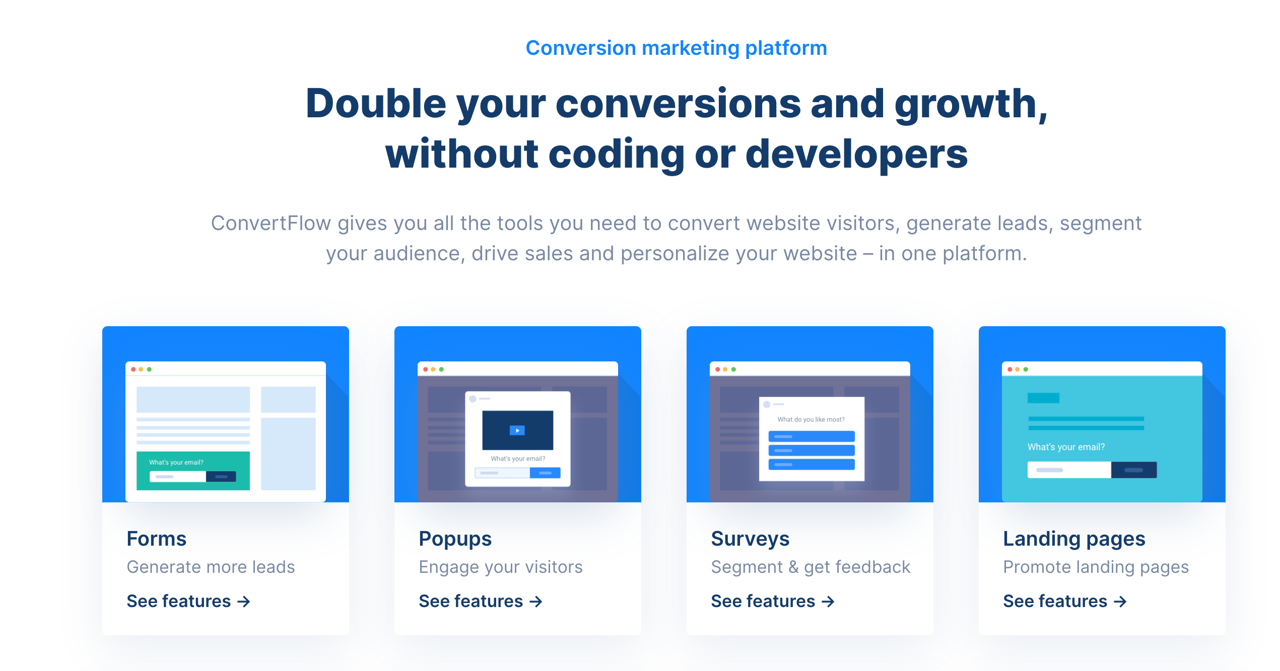 Convertflow Feature component screenshot