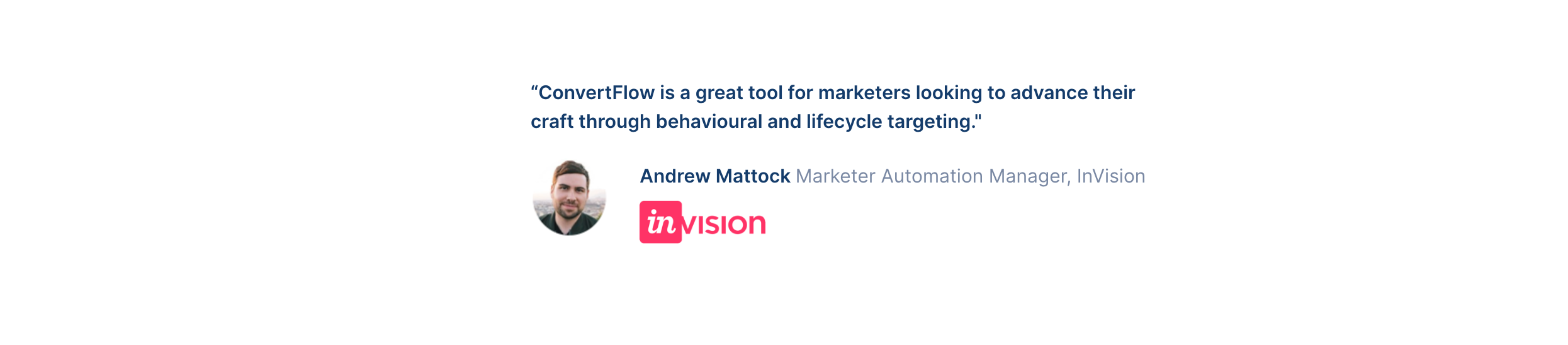 Convertflow Testimonial component screenshot