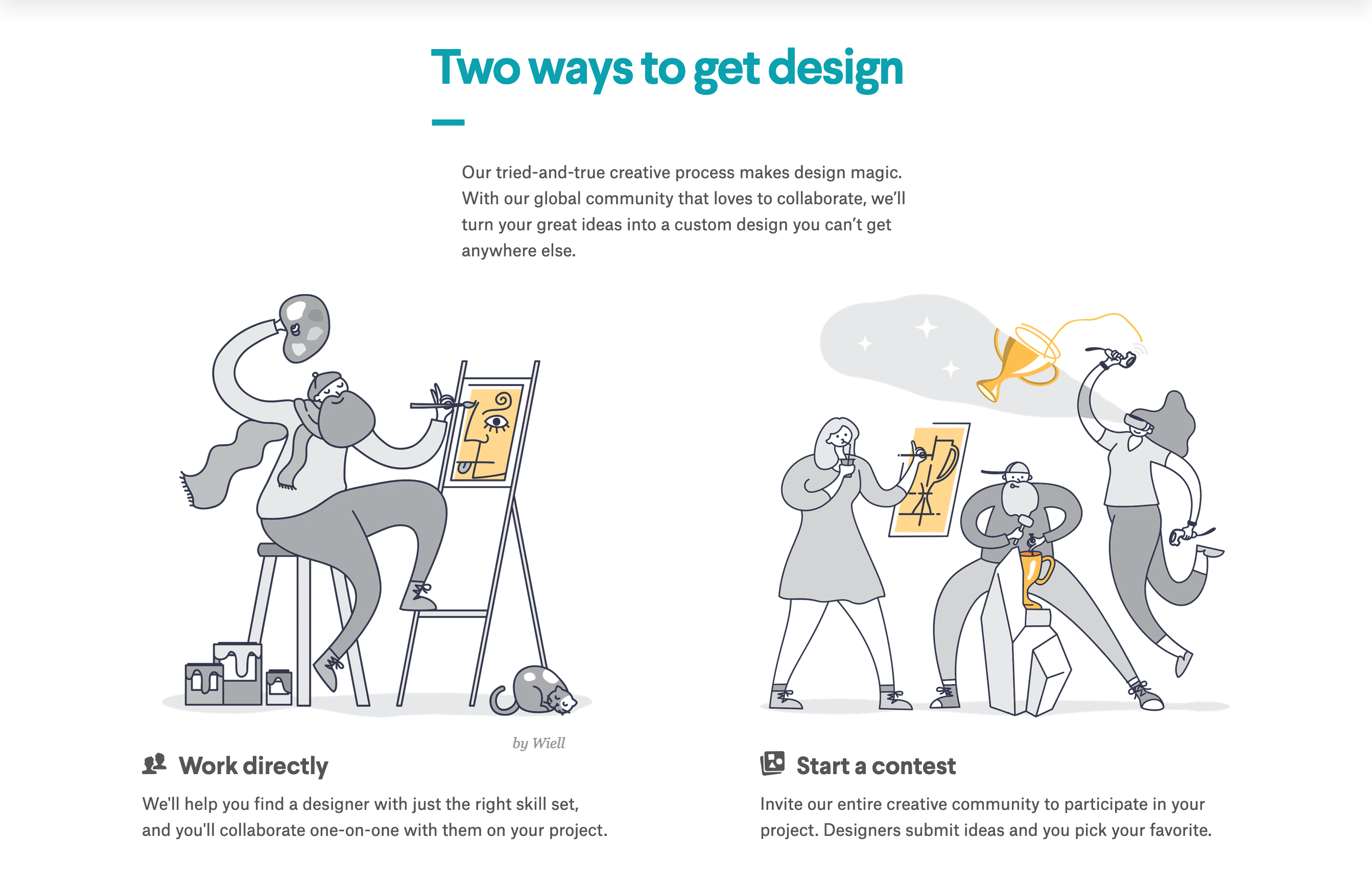 99designs Steps component screenshot