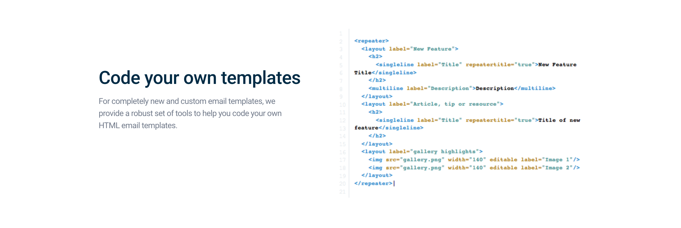 CampaignMonitor Feature component screenshot