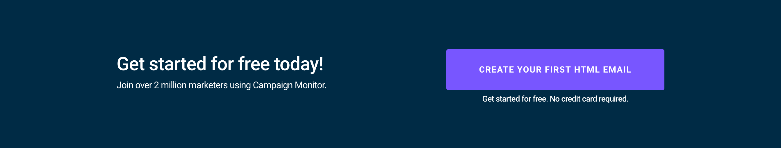 CampaignMonitor Call To Action component screenshot
