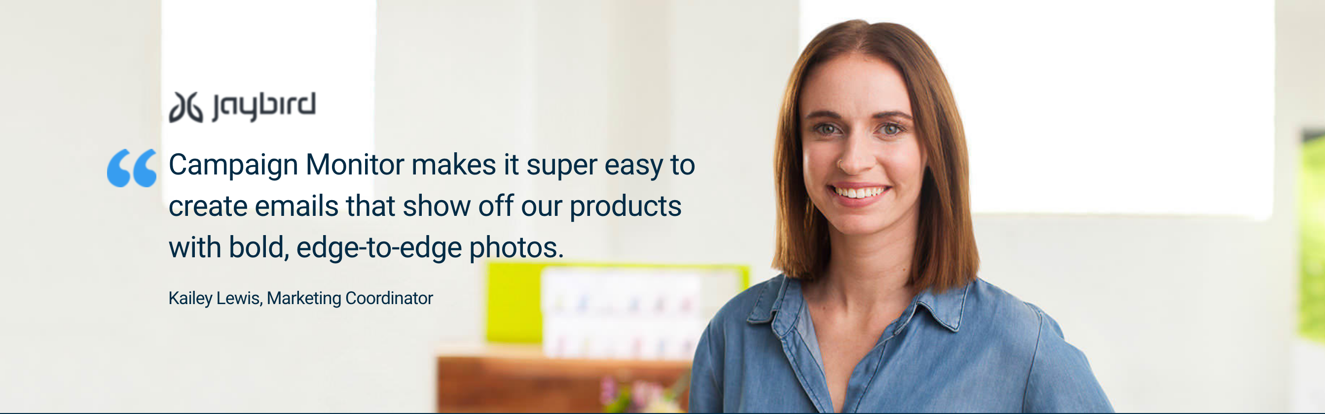CampaignMonitor Testimonial component screenshot