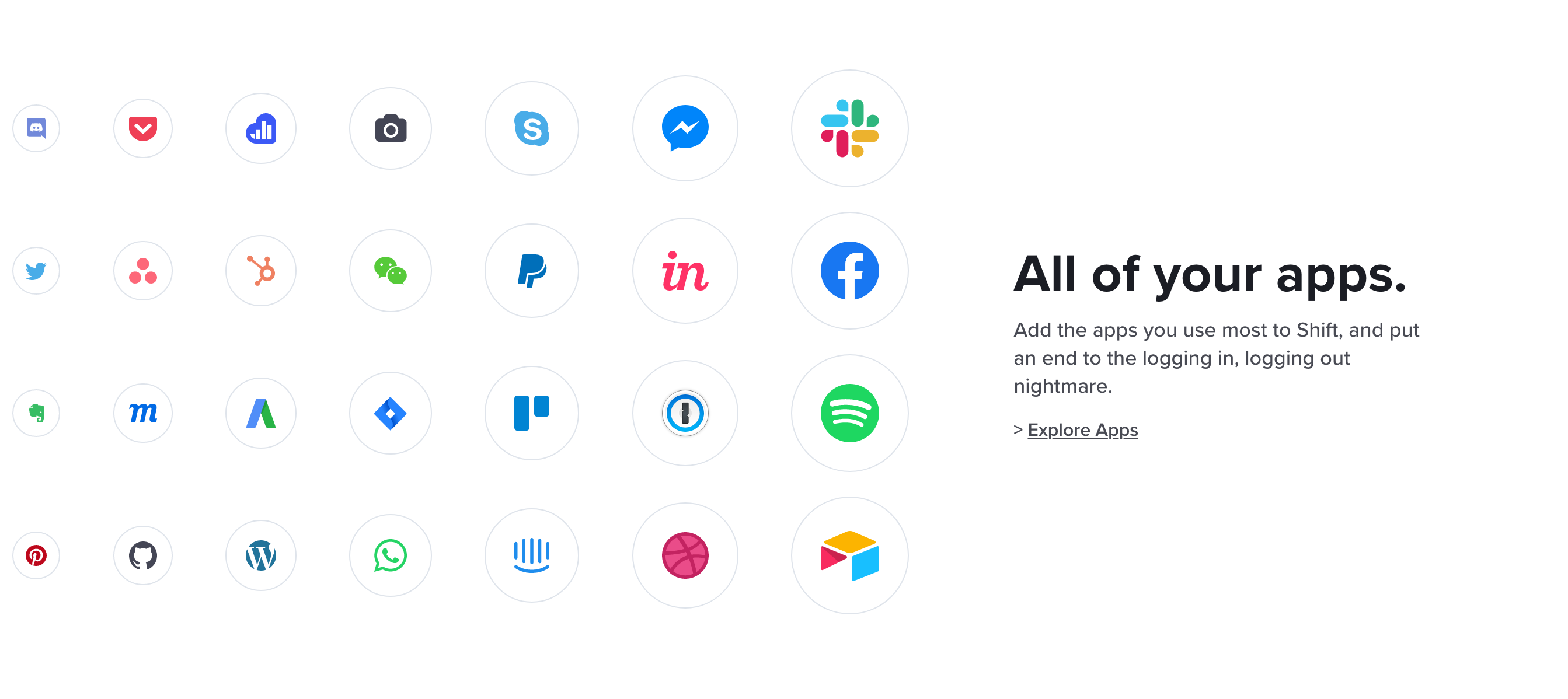 Tryshift Intergrations component screenshot