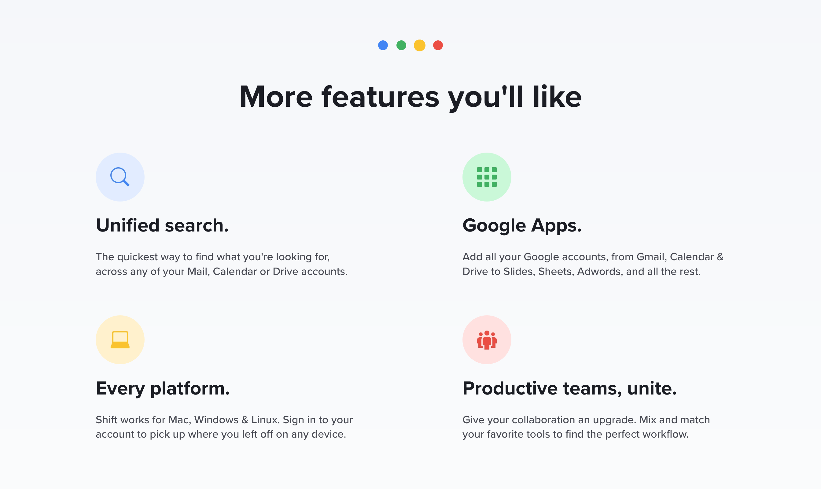 Tryshift Feature component screenshot