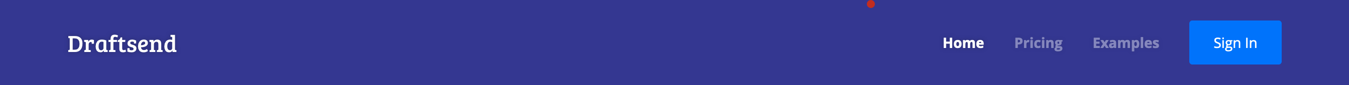 Draftsend Header component screenshot