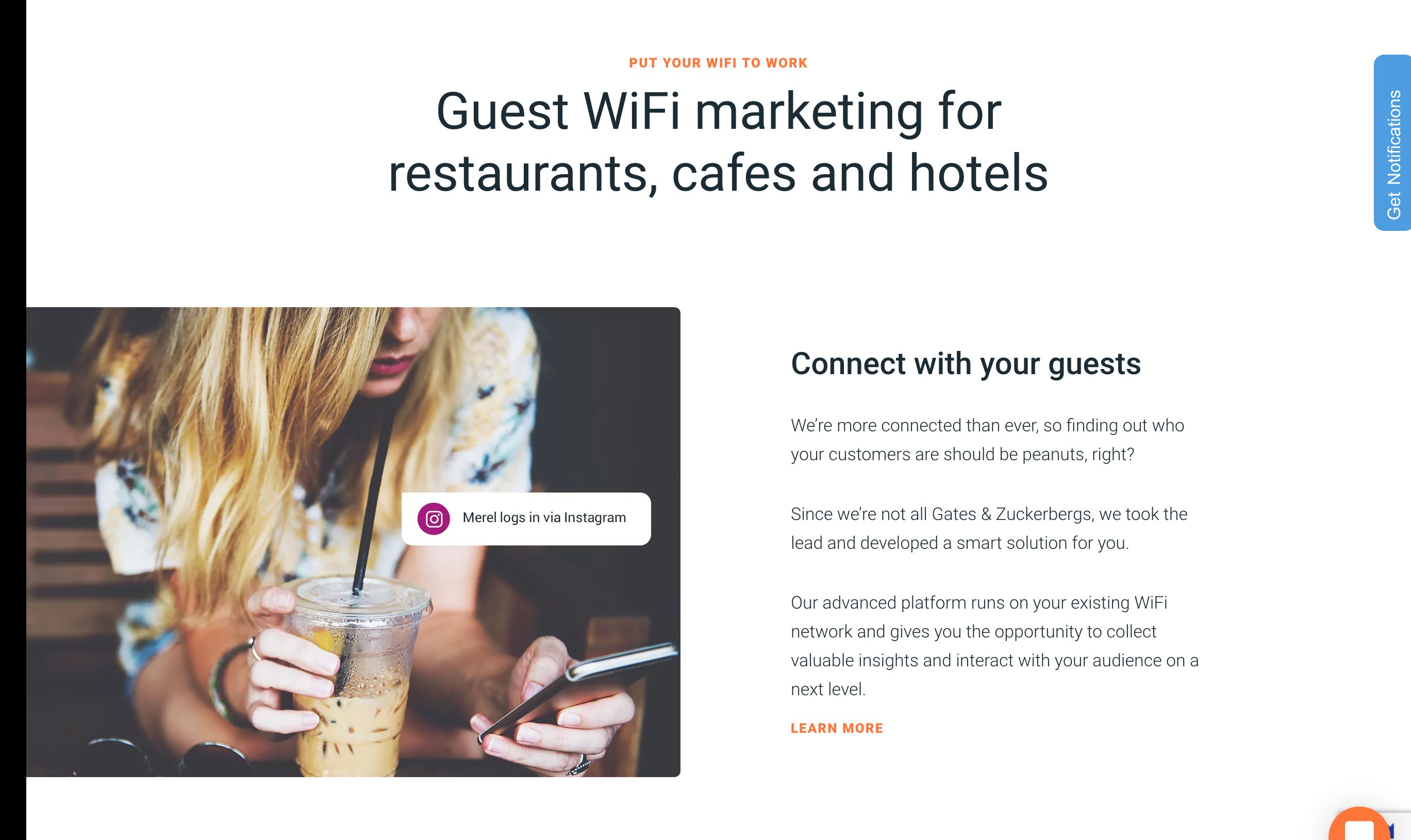Spotonwifi Feature component screenshot