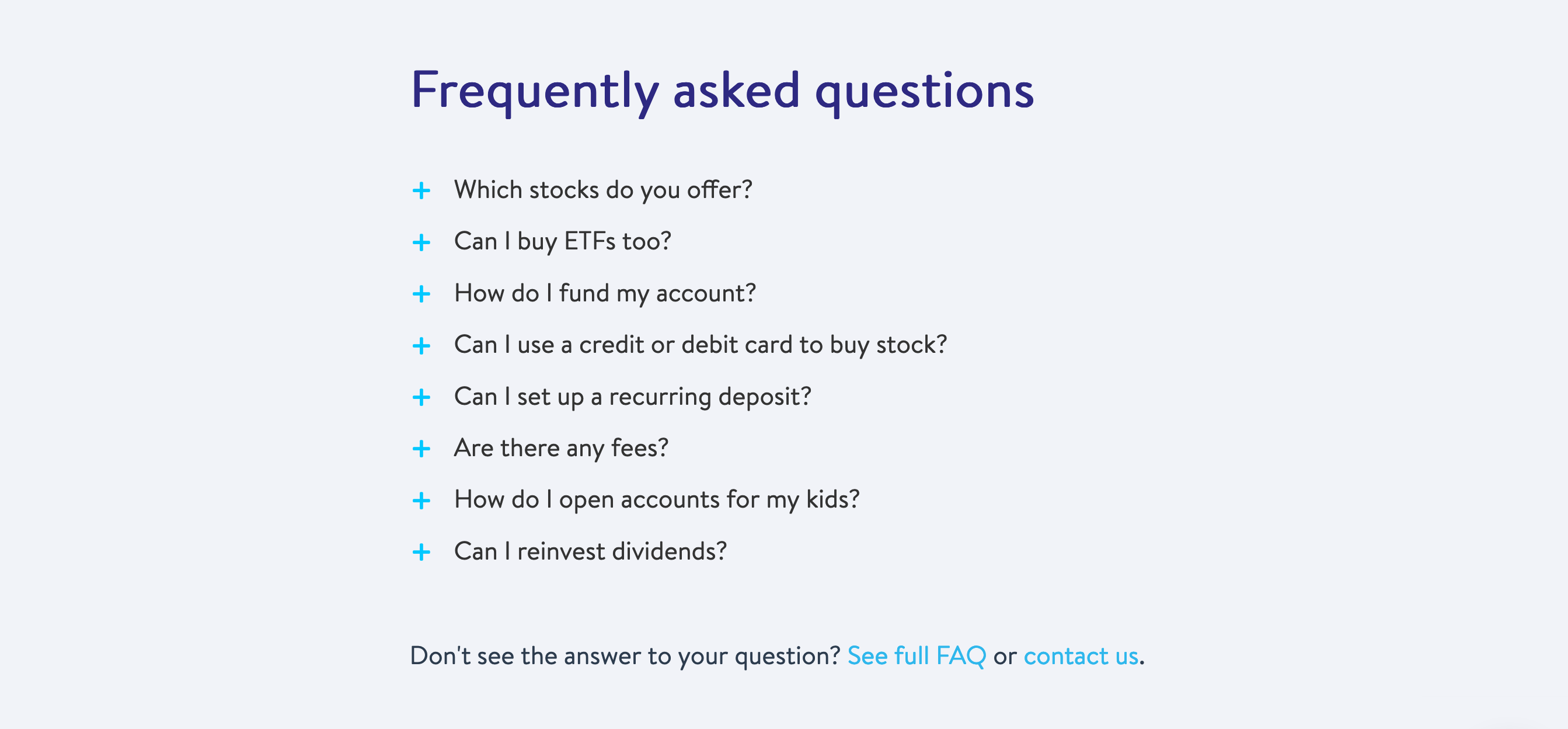 Stockpile Faq component screenshot