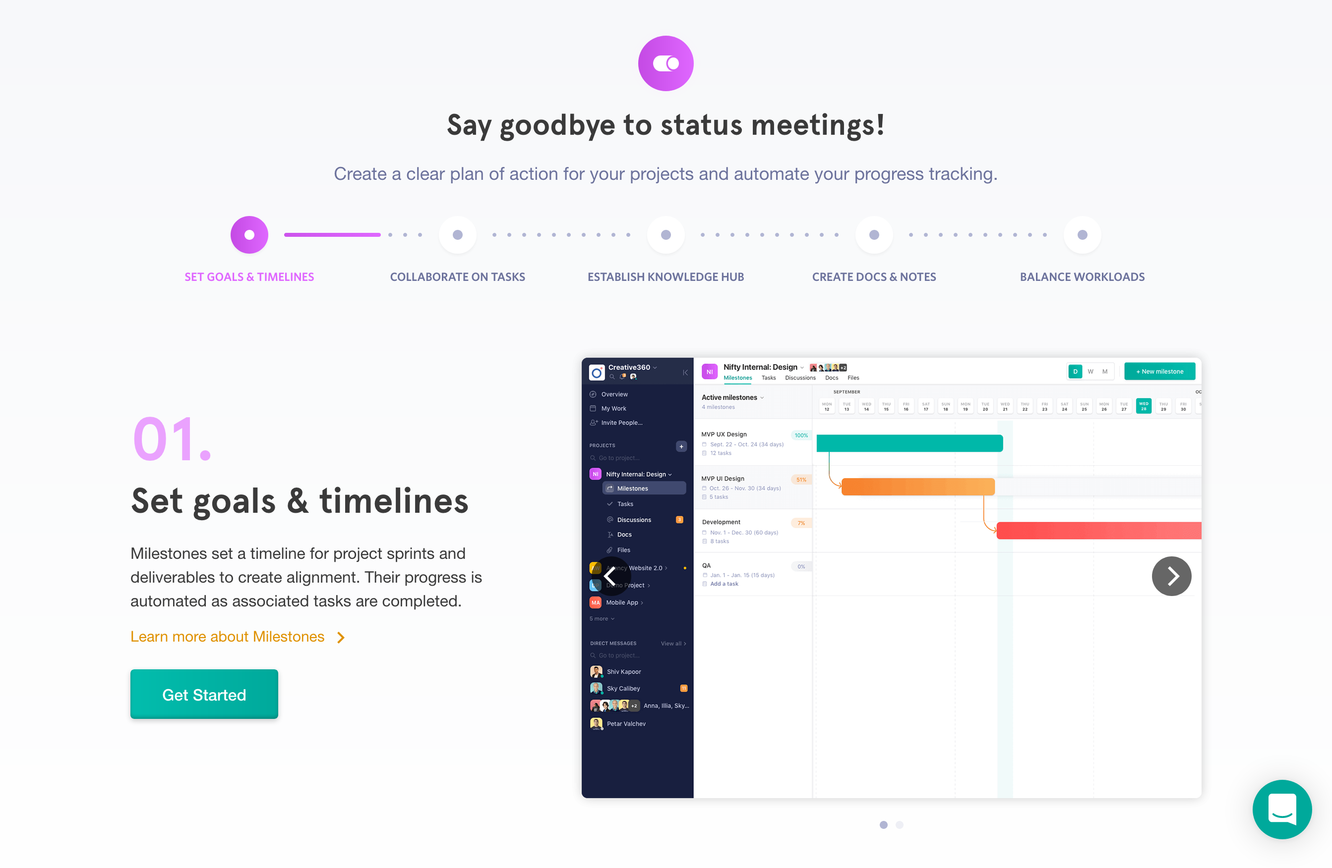 Niftypm Feature component screenshot