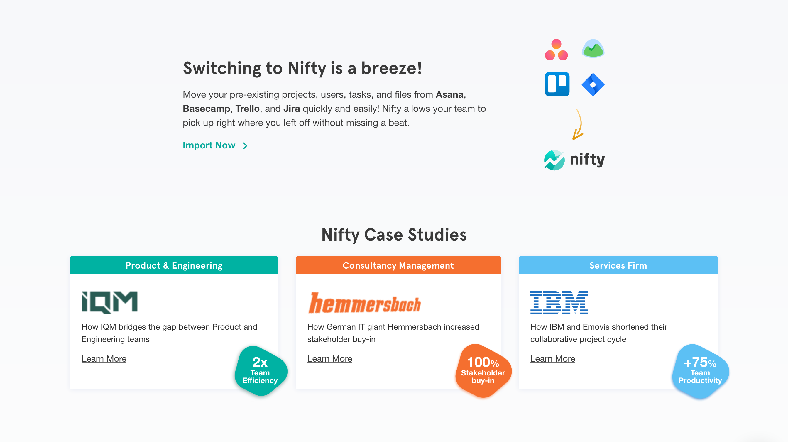 Niftypm Casestudies component screenshot