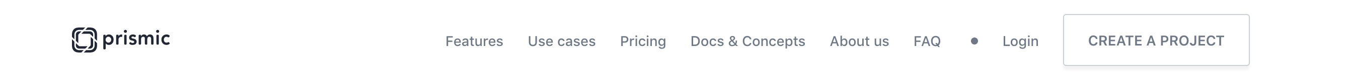 Prismic Header component screenshot