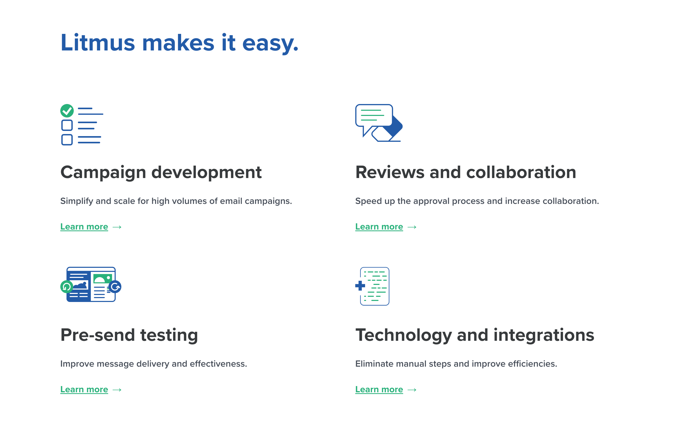 Litmus Feature component screenshot