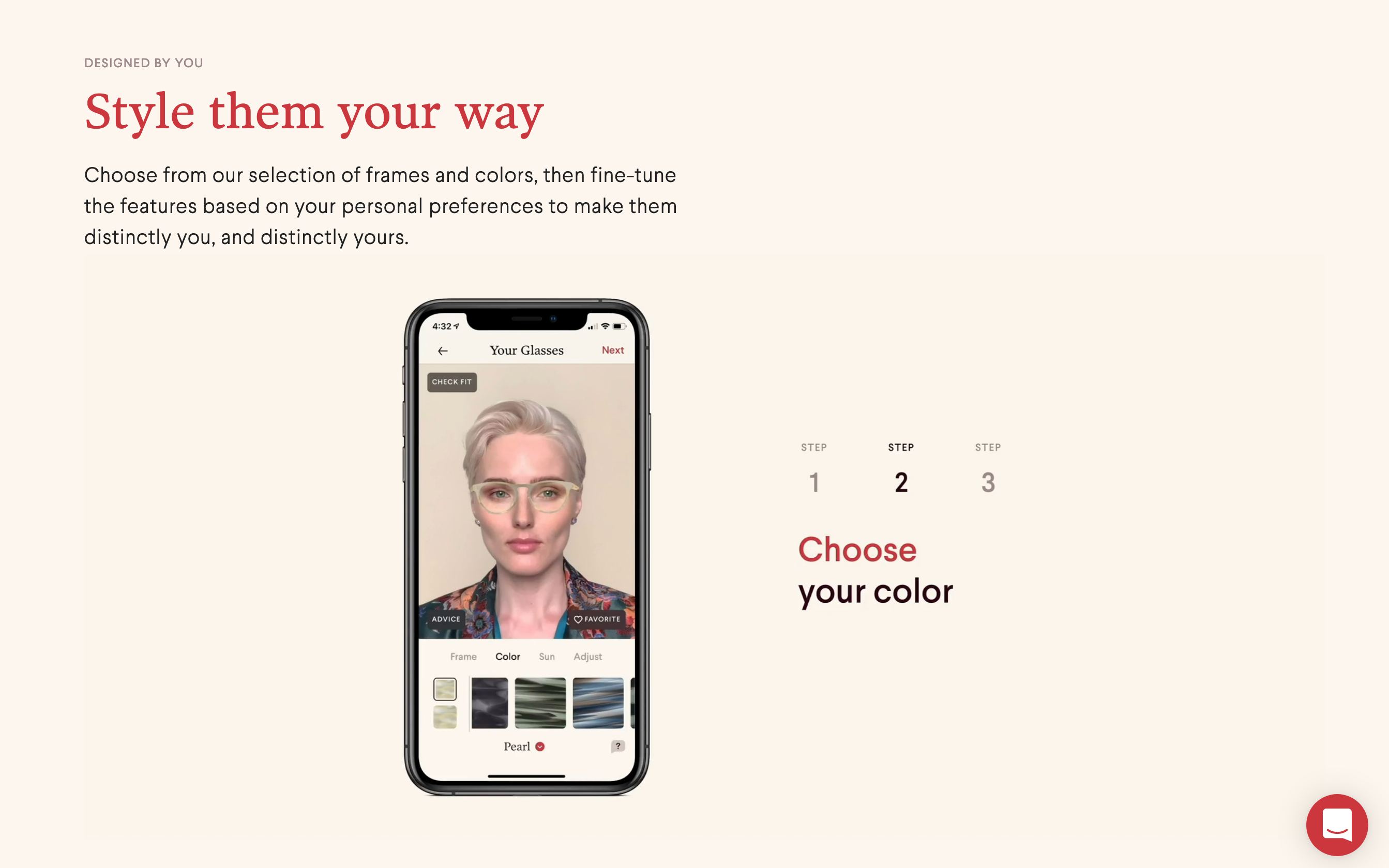 Topologyeyewear Feature component screenshot