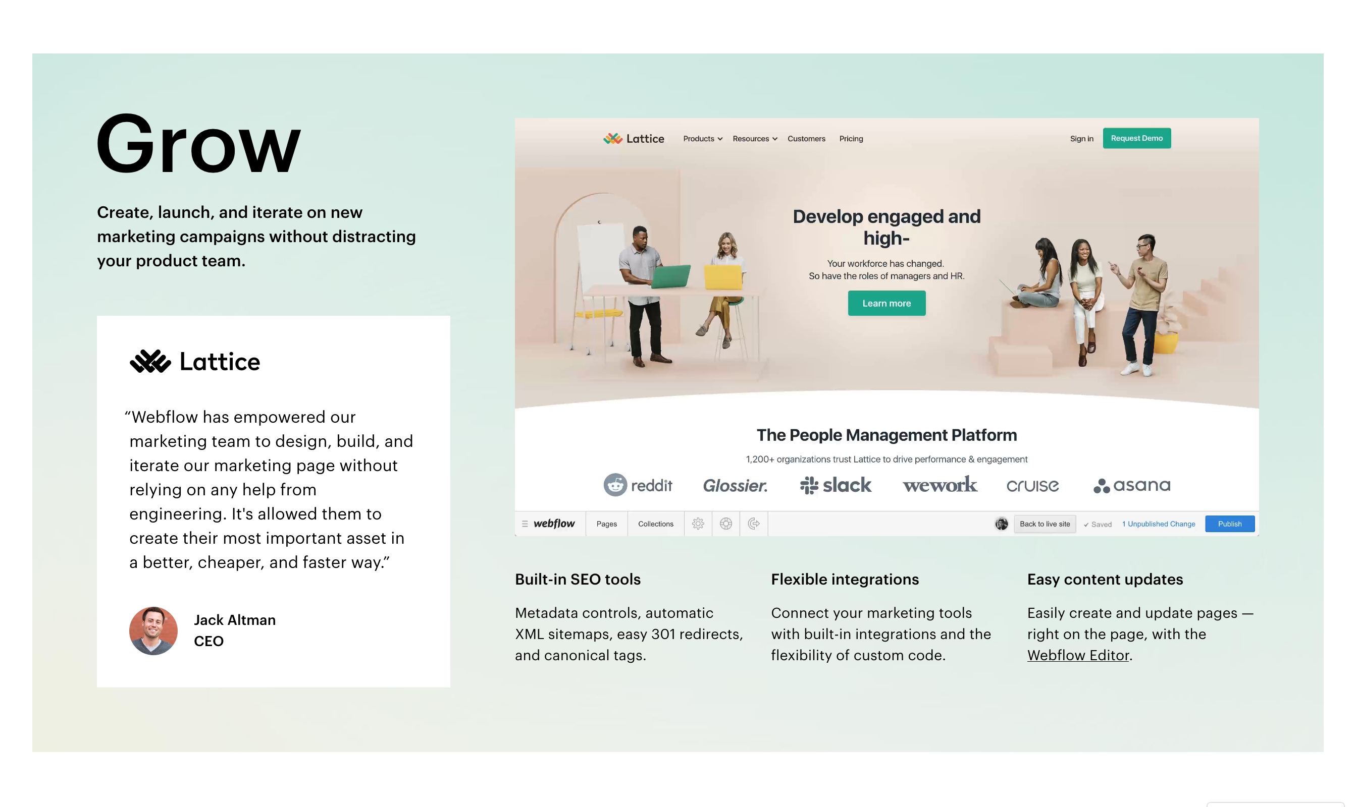 Webflow Feature component screenshot