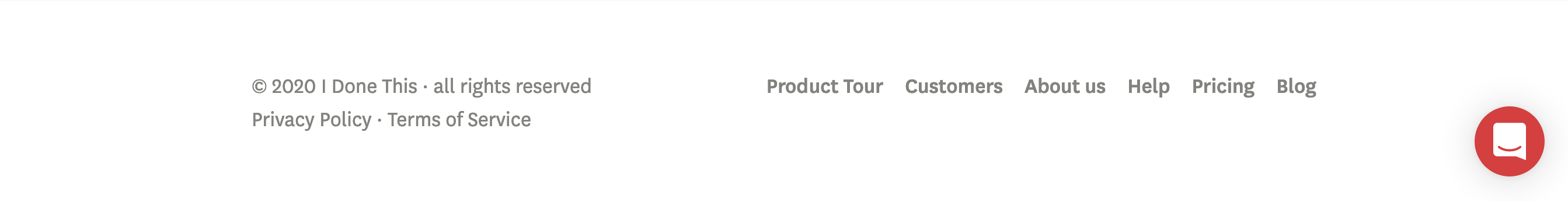 Idonethis Footer component screenshot