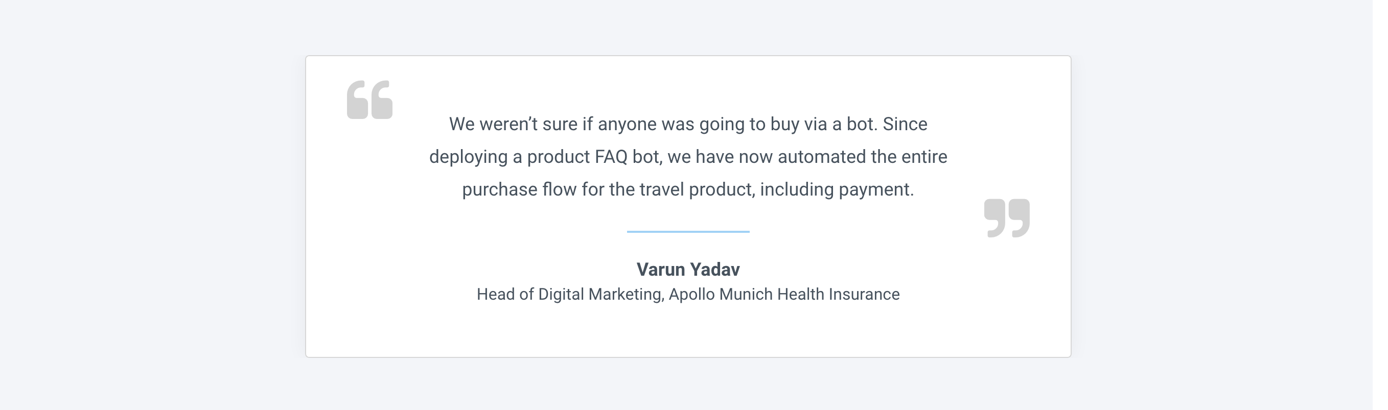 Verloop Testimonial component screenshot