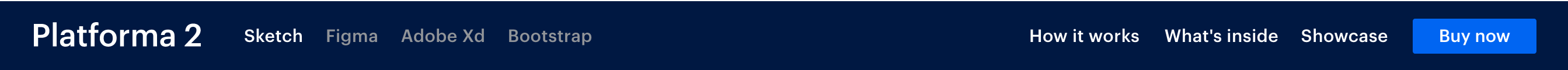 Platforma 2 Header component screenshot