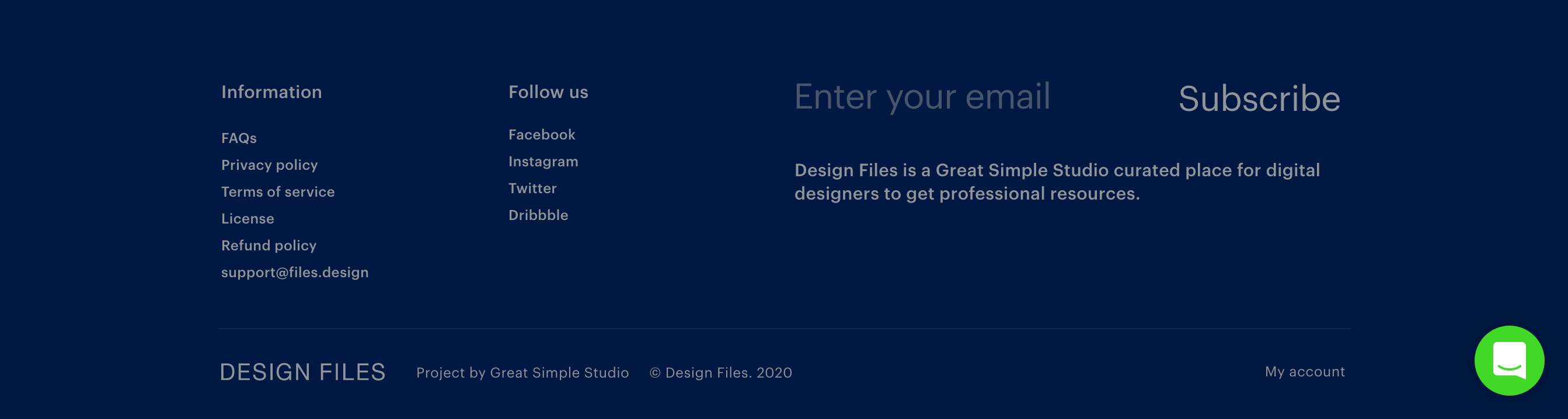 Platforma 2 Footer component screenshot