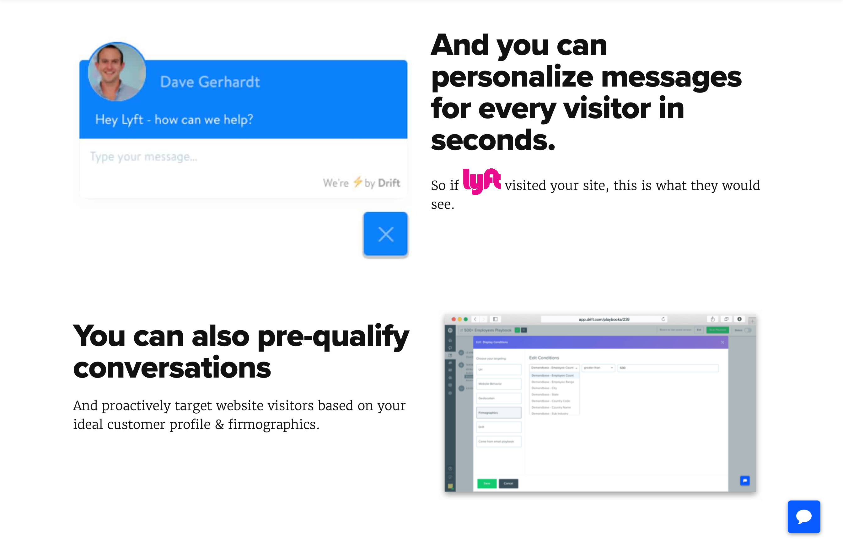 Drift Feature component screenshot