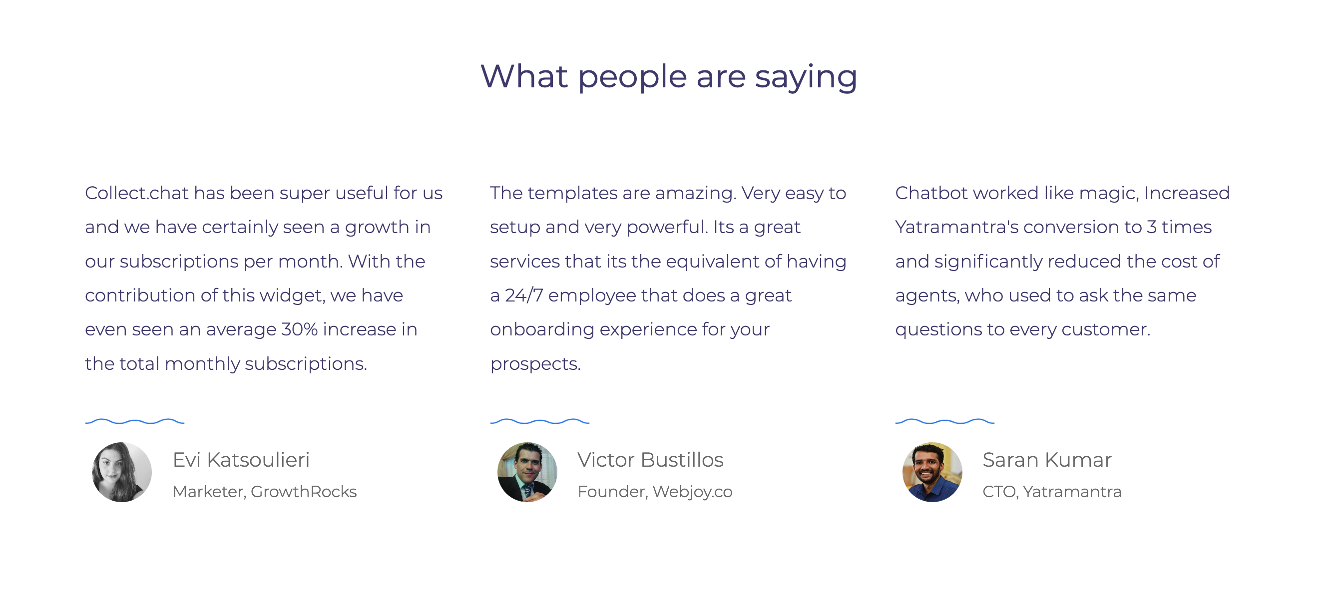 Collect Testimonial component screenshot