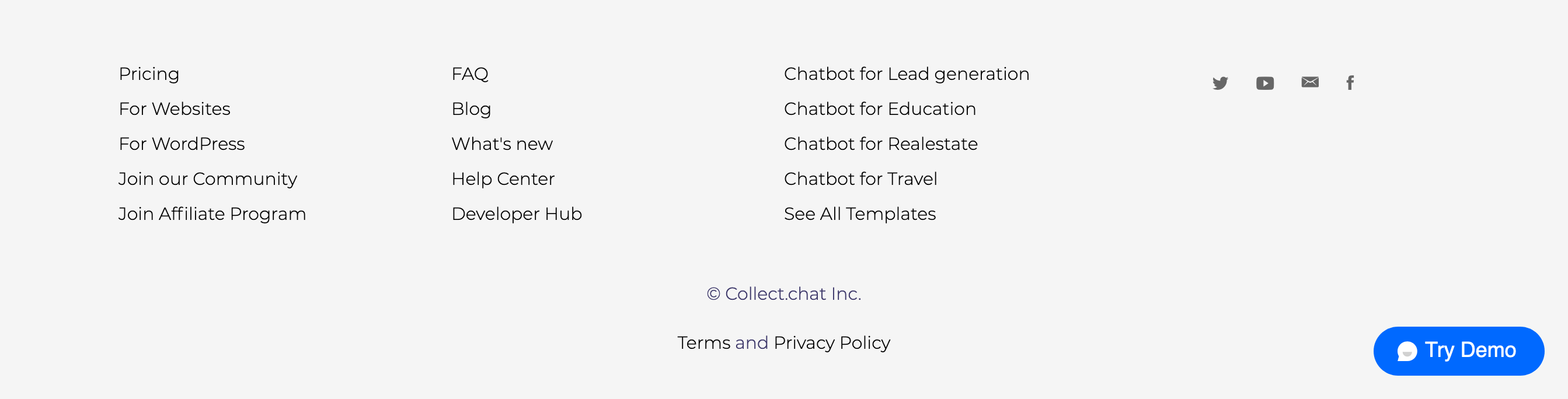 Collect Footer component screenshot