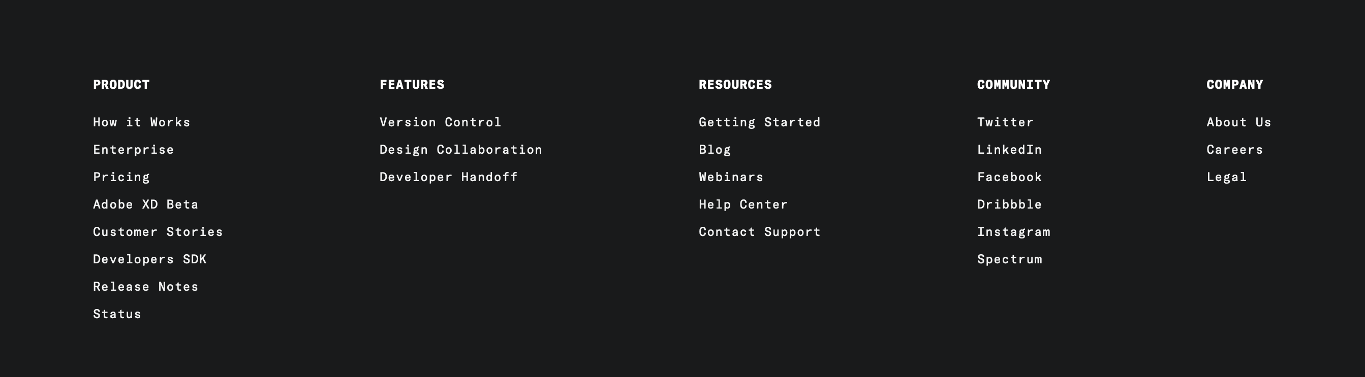 Goabstract Footer component screenshot
