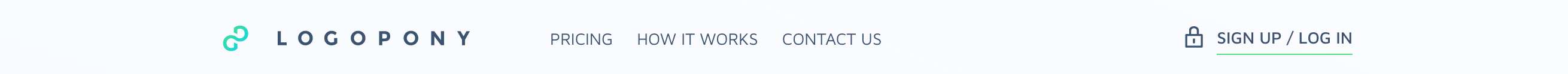 Logopony Header component screenshot