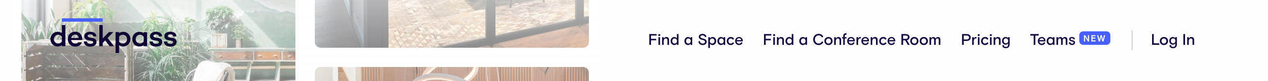 Deskpass Header component screenshot