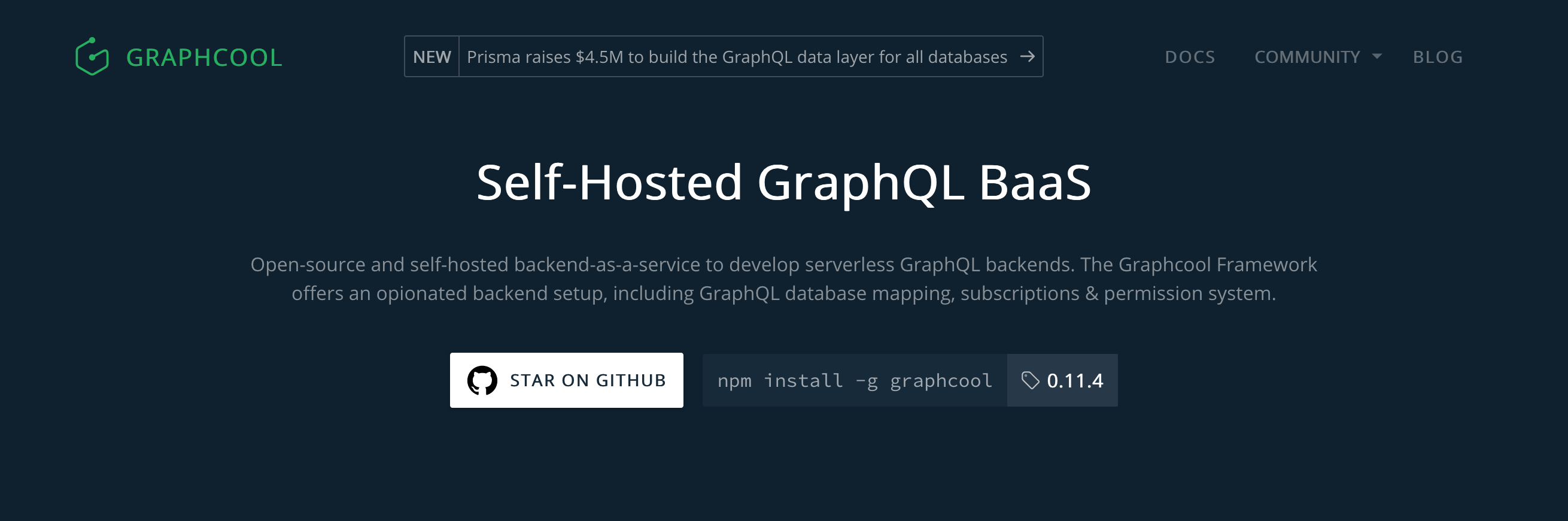 Graph Hero component screenshot