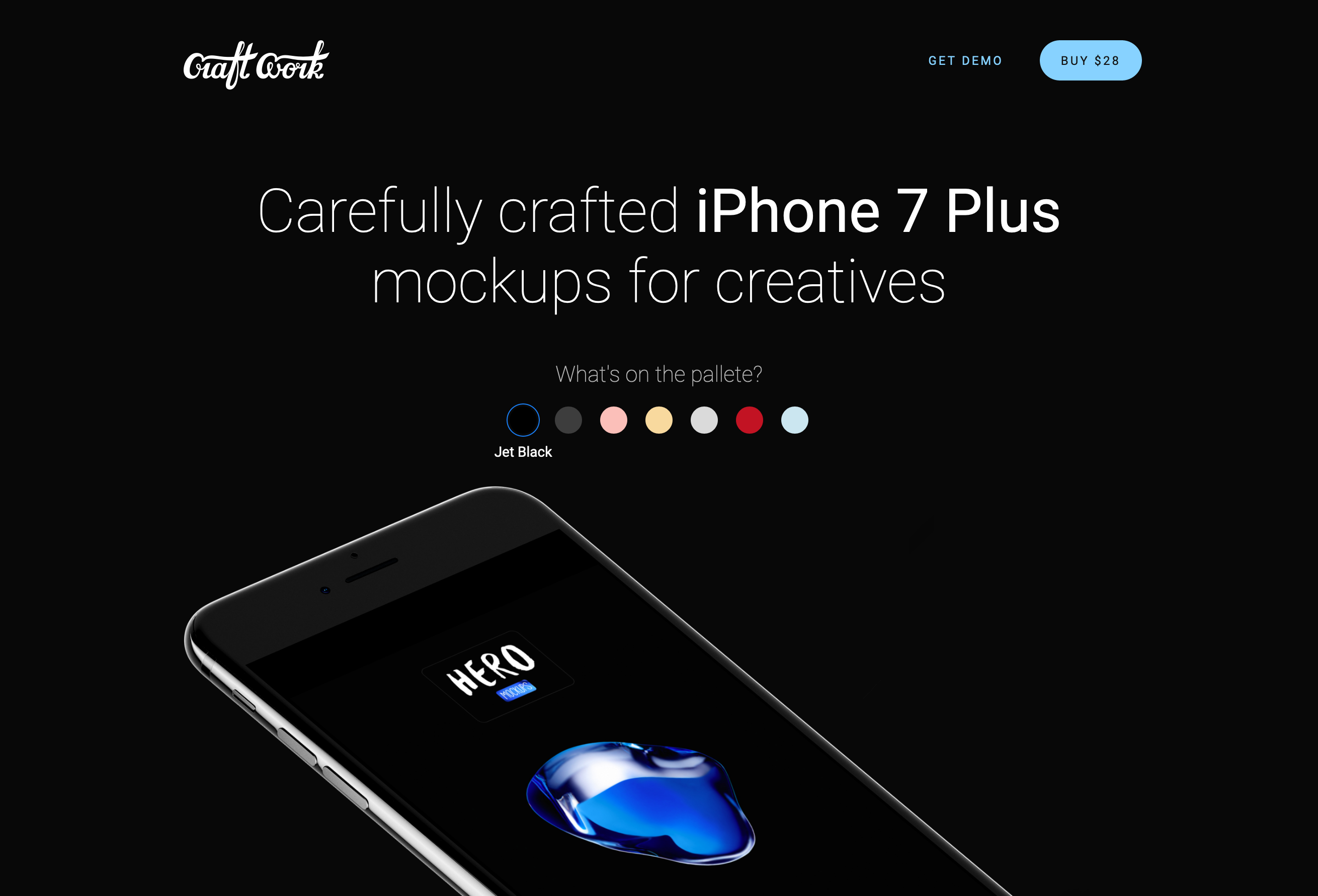 Craftwork Hero component screenshot