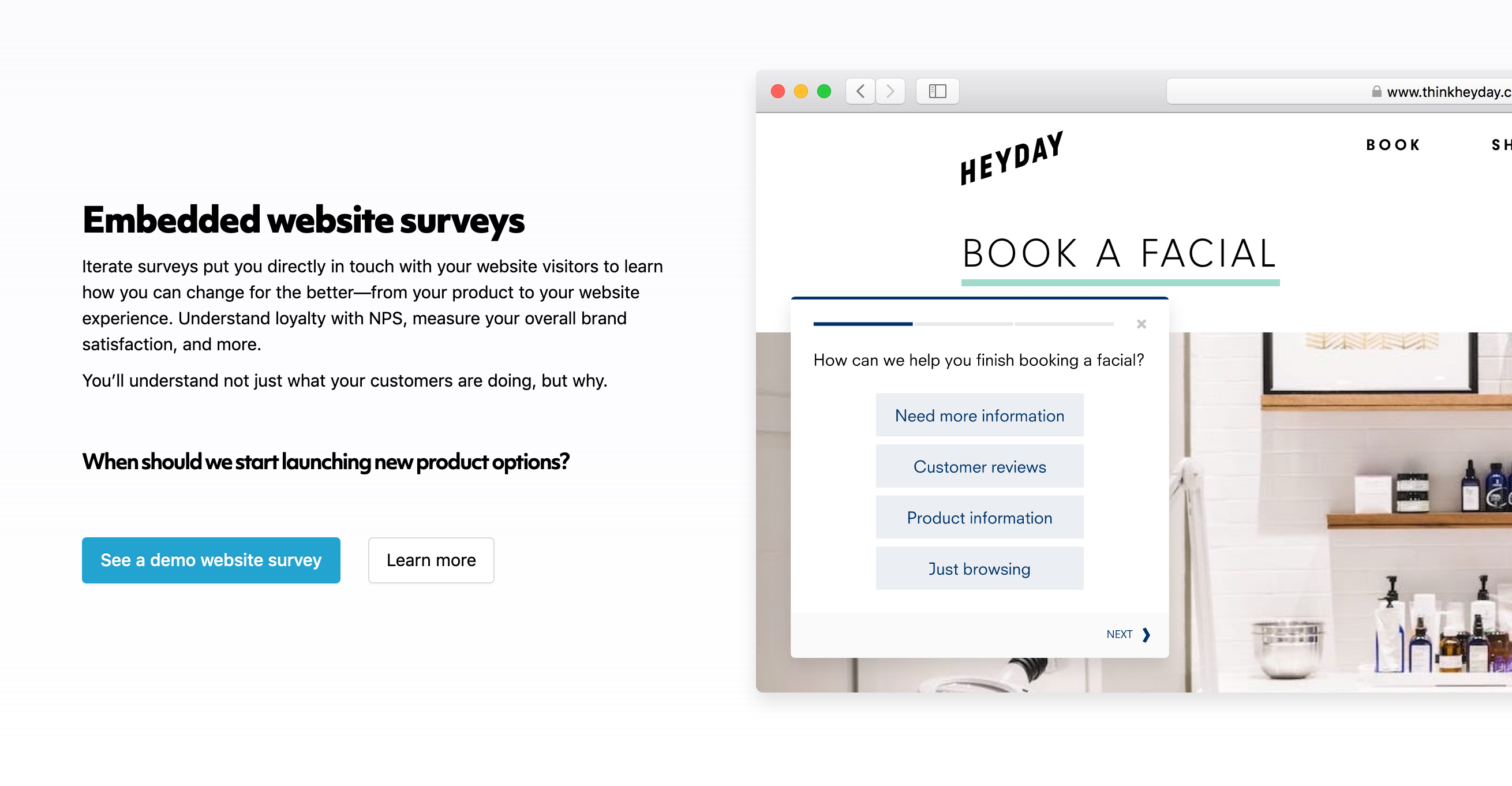 Iterate Feature component screenshot